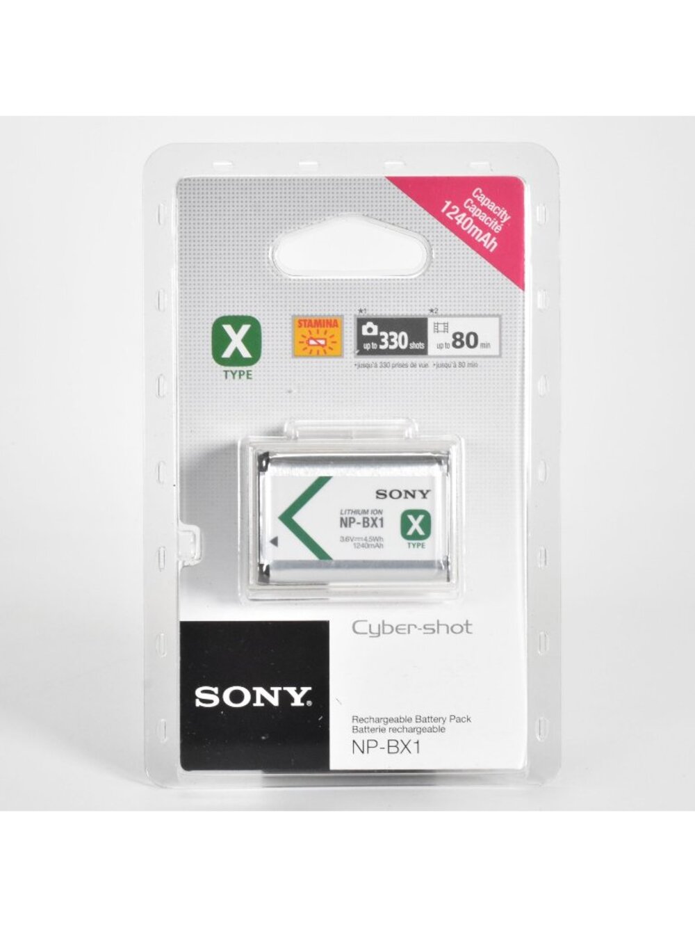Sony NP-BX1 Rechargeable Lithium-Ion Battery Pack (3.6V, 1240mAh) NEW